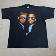 J- Vintage '95 Billy Joel & Elton John Concert Picture Made In USA Single Stitch Tee - XL