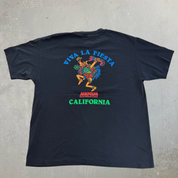 J- Vintage Save Water Drink Margaritas Text & Graphic Made In USA Single Stitch Tee - XL