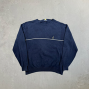 F- Vintage Nautica Embroidered Logo Knit Sweater