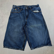 J- Vintage Rocawear Embroidered Logo Denim Jorts - 36 waist 14.5 inseam