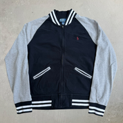 J- Vintage 90s Polo RL Embroidered Logo Zip Up Sweatshirt Track Jacket - L