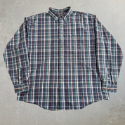 Vintage LL Bean Plaid Flannel Button Down Shirt - XL