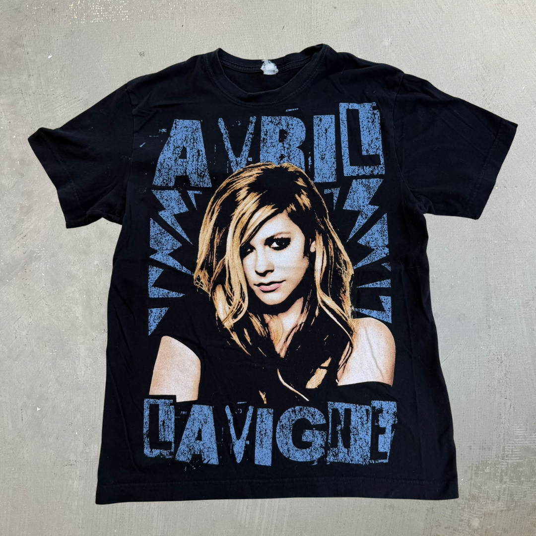 J- Vintage '11 Avril Lavigne The Black Star Tour Picture Tee - L