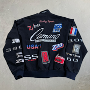 J- Vintage Jeff Hamilton Design Camaro 35th Anniversary Embroidered Racing Jacket - XL