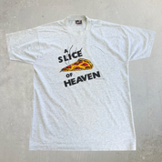 J- Vintage Mystic Pizza A Slice Of Heaven Graphic Made In USA Single Stitch Tee - L