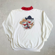 J- Vintage Western Cats Graphic Grandma Crewneck - L