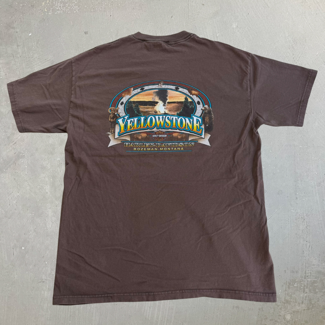J- Vintage '07 Harley Davidson Bozeman Montana Graphic Tee - L