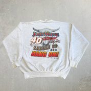 J- Vintage '99 Nascar Coors Light Racing John Wayne Cancer Institute Pick It Up Pilgrim Graphic Crewneck - XL