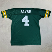 J- Vintage Green Bay Packers Brett Favre NFL Champion Made In USA Football Jersey - XL