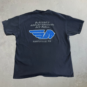 Vintage '98 Bluell & Harley Davidson Thunder Power Motorcycle Graphic Tee - XL