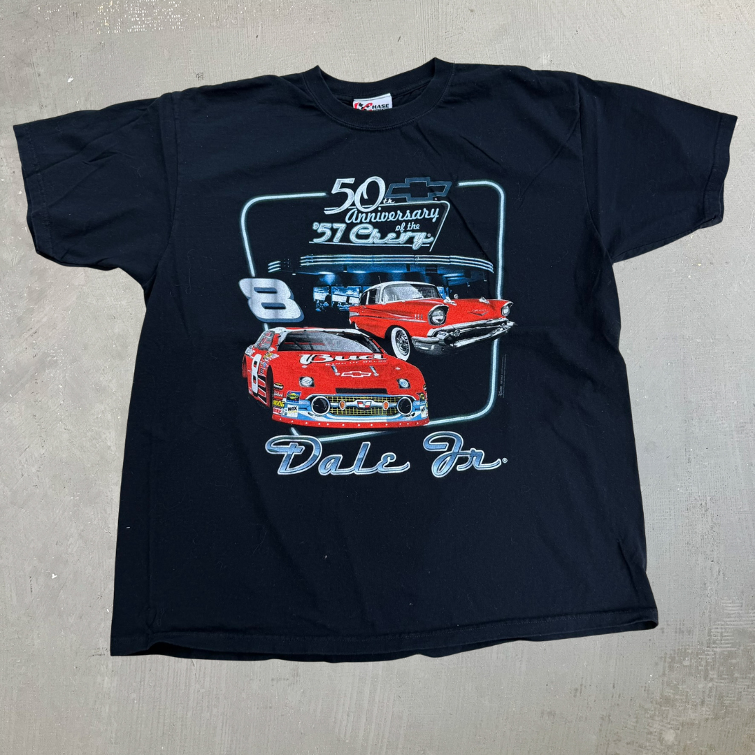 J- Vintage '07 Nascar Dale Jr 50th Anniversary Of The '57 Chevy Graphic Tee - XL