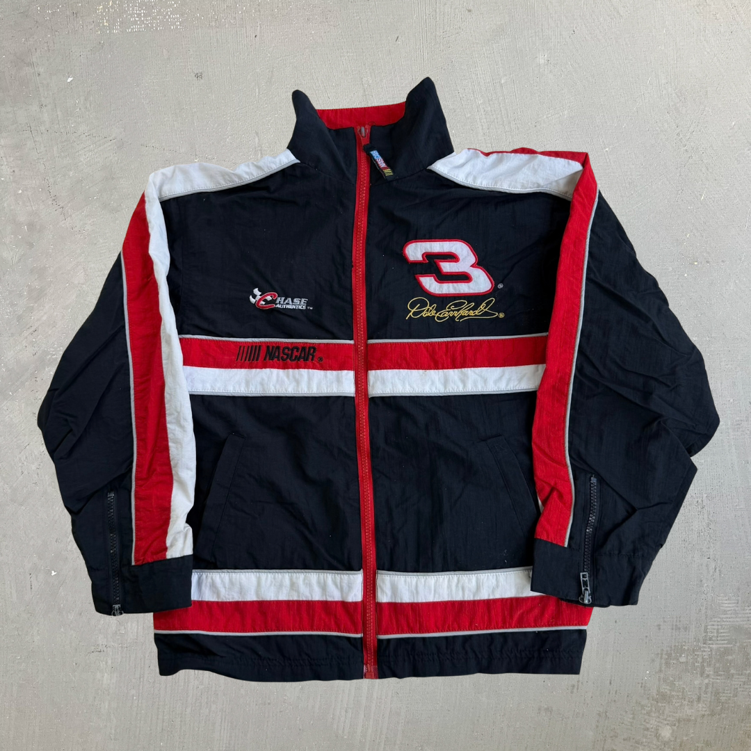 Vintage 90s Kids Nascar Dale Earnhardt Light Weight Zip Up Jacket - Kids M