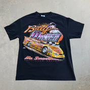 J- Vintage '02 Nascar Billy Moyer Mr. Smooth Car & Picture Graphic Tee - L