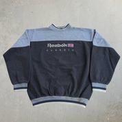 J- Vintage 90s Reebok Classic Embroidered Text Logo Crewneck - M