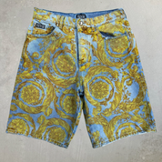 J- Vintage Bootleg Versace Jeans Couture All Over Print Jorts - W28