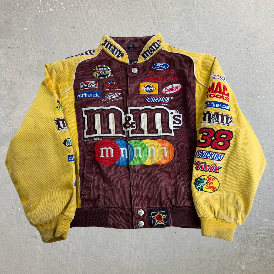 J- Vintage Nascar Jeff Hamilton m&m's Elliott Sadler Racing Jacket - Toddler L