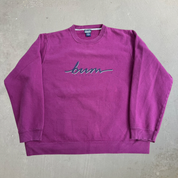 J- Vintage 90s Bum Equipment Text Logo Crewneck - L