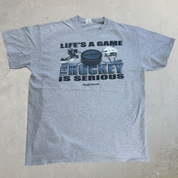 J- Banff Canada Ice Hockey Is Serious Graphic Text Tee - XL