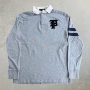 Vintage Polo RL Embroidered Chenille Text Rugby Shirt - M
