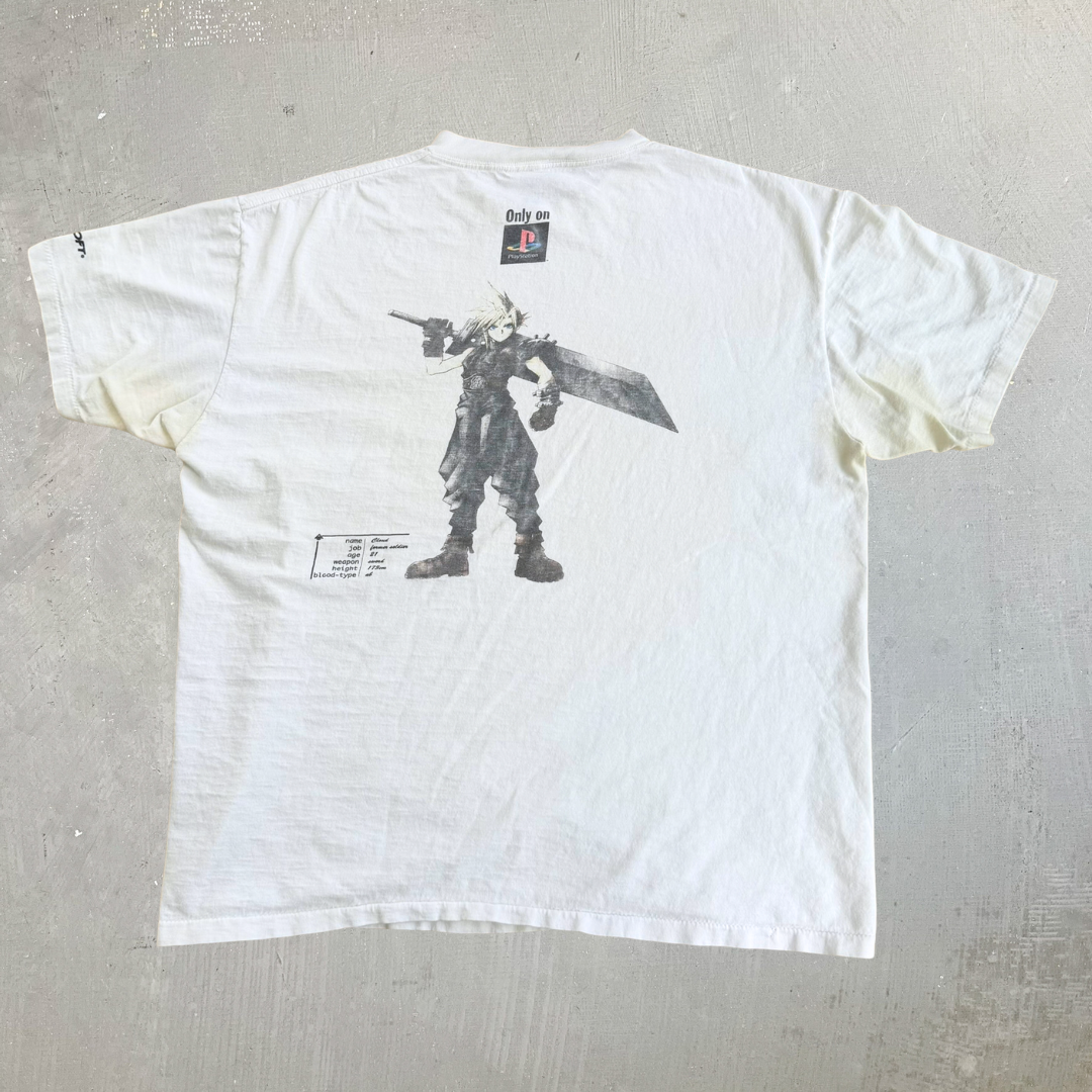 Vintage '97 Final Fantasy VII PlayStation Graphic Promo Single Stitch Tee - XL