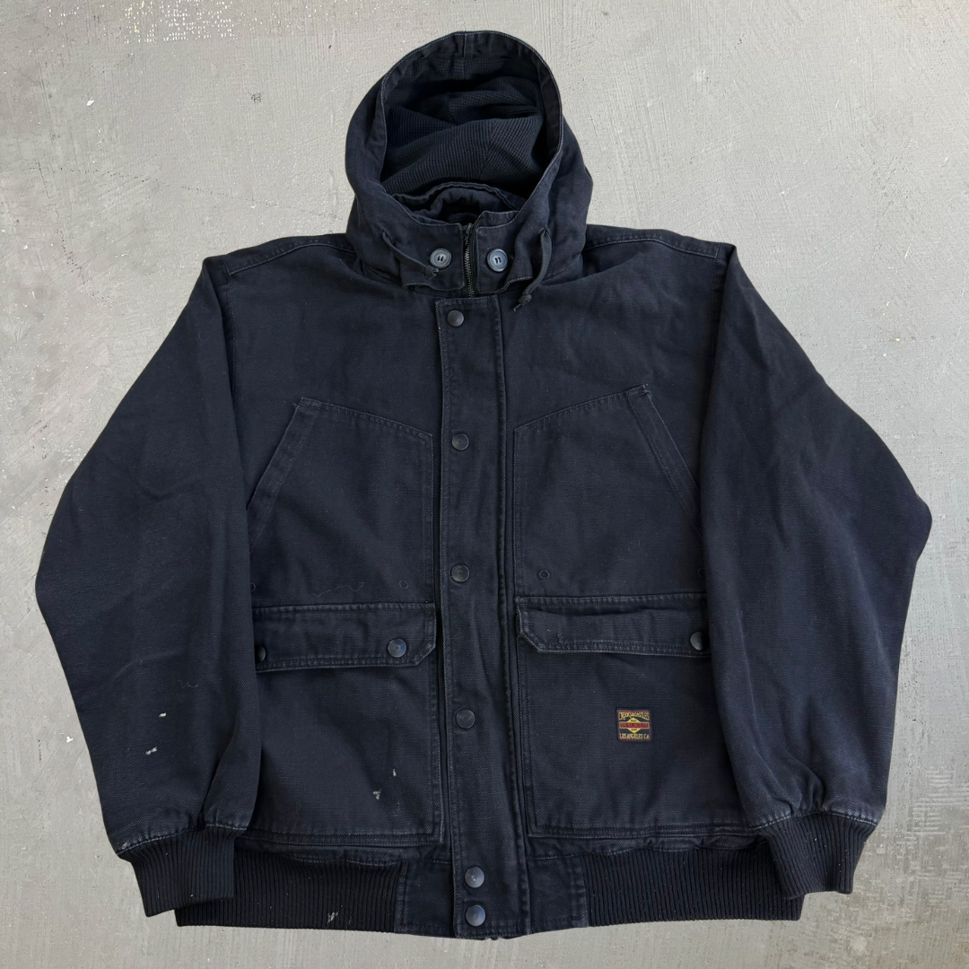 Vintage Crooks & Castles Hooded Canvas Cargo Work Jacket - XL