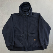 Vintage Crooks & Castles Hooded Canvas Cargo Work Jacket - XL
