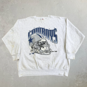 Vintage '94 Dallas Cowboys NFL Logo Graphic Made In USA Crewneck - XL