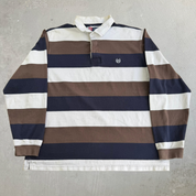 Vintage Chaps RL Embroidered Logo Long Sleeve Rugby Shirt - XL