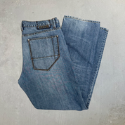 J- Vintage Coogi Embroidered Text Baggy Jeans - 38x34