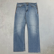 J- Vintage Coogi Embroidered Text Baggy Jeans - 38x34