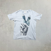 F- Vintage Diesel Peace Sign Denim Graphic Tee