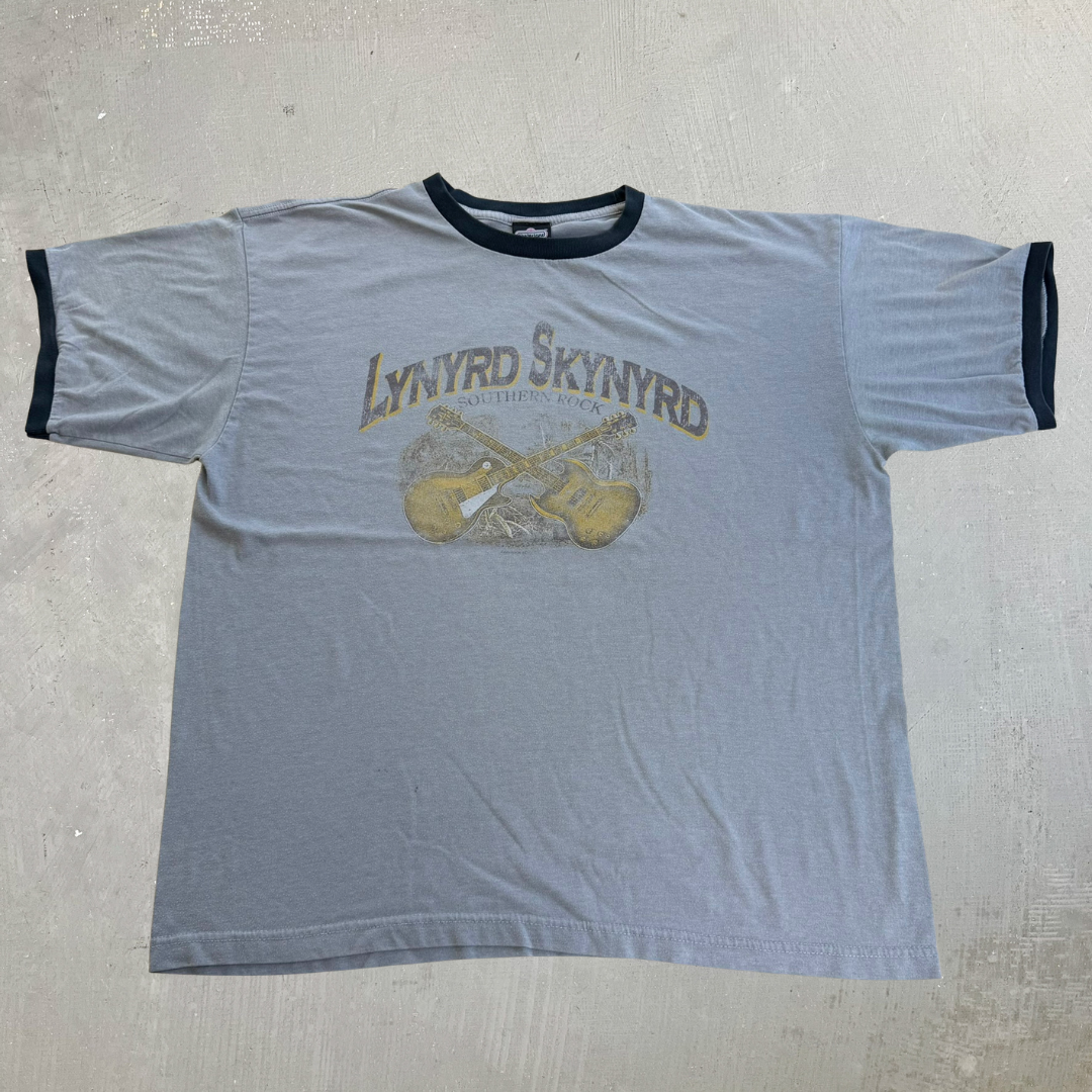 J- Vintage Lynyrd Skynyrd Southern Rock Graphic Winterland Tag Ringer Tee - XL