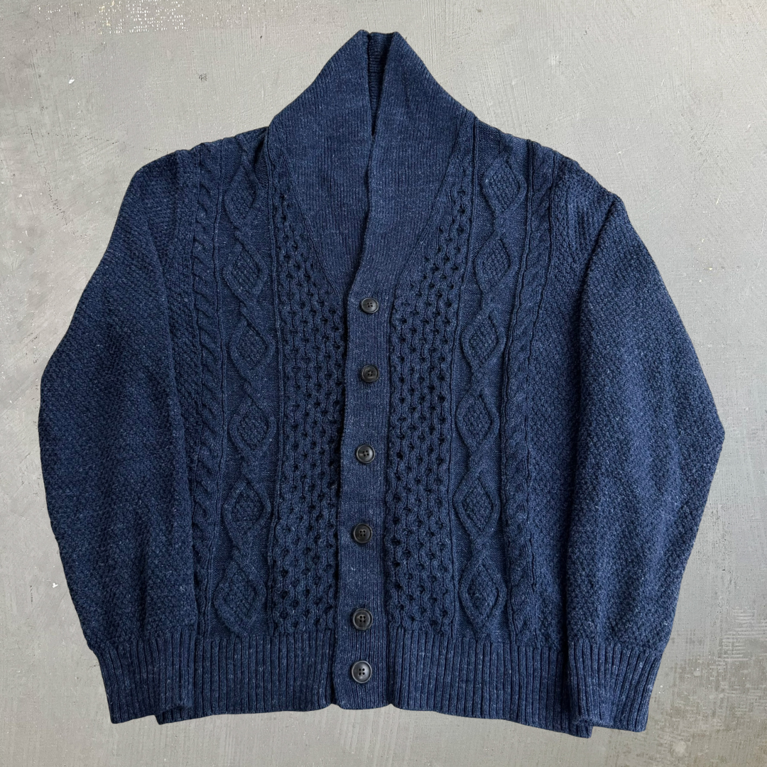 J- Vintage Gap Navy Cardigan Knit Sweater - L