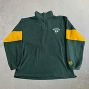J- Vintage Green Bay Packers NFL Embroidered Logo Quarter Zip Polar Fleece - XL