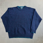 J- Vintage Woolrich Purple & Teal Knit Sweater - L