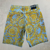 J- Vintage Bootleg Versace Jeans Couture All Over Print Jorts - W28
