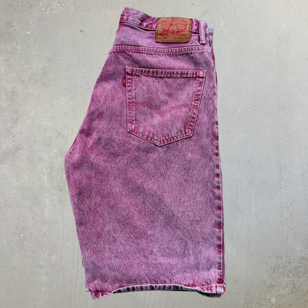J- Vintage Levi's 569 Denim Jorts - 36 waist 11.5 inseam