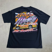 J- Vintage '02 Nascar Billy Moyer Mr. Smooth Car & Picture Graphic Tee - L