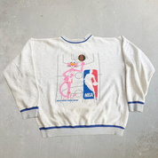 J- Vintage '92 NBA & Pink Panther Limited Edition Graphic Crewneck - L