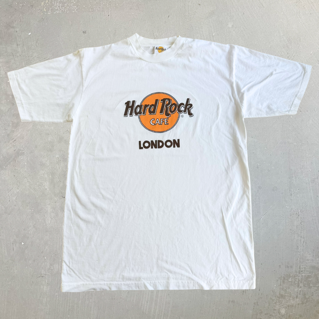 J- Vintage 90s Hard Rock Cafe London Logo Graphic Tee - L