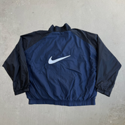 J- Vintage 90s Nike Embroidered Swoosh Zip Up Lightweight Jacket - L