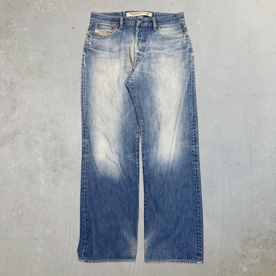 J- Vintage Diesel Industry Denim Straight Leg Jeans - 33w