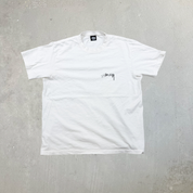 F- Vintage Stussy 8 Ball Spider Graphic Made In USA Tee