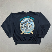 J-  Vintage National Wildlife Federation Canada Geese Graphic Crewneck - L
