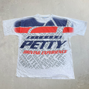 J- Vintage 90s Richard Petty Driving Experience All Over Print Made In USA Single Stitch Tee - L