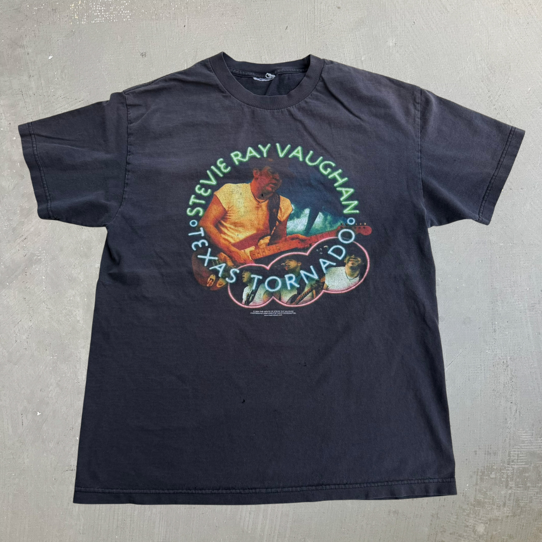 J- Vintage '03 Stevie Ray Vaughan Texas Tornado Tour Picture Tee - L