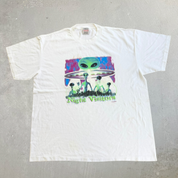 J- Vintage Night Vision Aliens Graphic Single Stitch Tee - XL