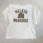 J- Vintage Russell Athletic Walker Warriors Graphic Made In USA Jersey Style Long Sleeve Tee - L