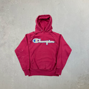 F- Vintage Champion Reverse Weave Embroidered Text Hoodie