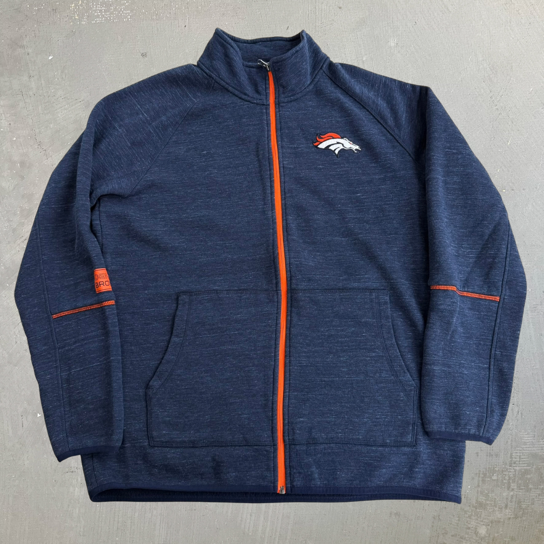 Vintage Denver Broncos NFL Embroidered Logo Lightweight Jacket - XL